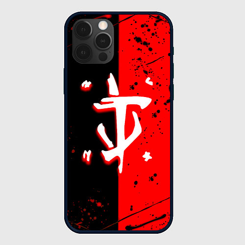 Чехол iPhone 12 Pro Max Doom текстура краски / 3D-Черный – фото 1