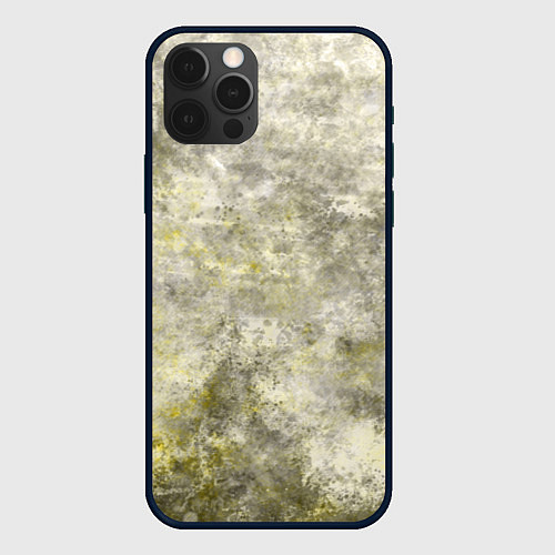 Чехол iPhone 12 Pro Max Абстракция - yellow acidic liquid / 3D-Черный – фото 1