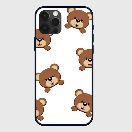 Чехол iPhone 12 Pro Max Мордашка мишки / 3D-Черный – фото 1