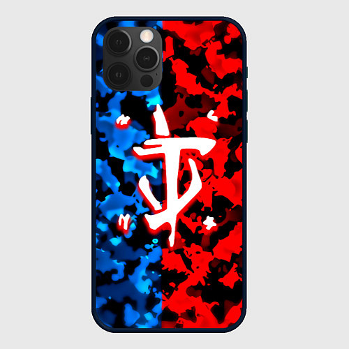 Чехол iPhone 12 Pro Max Doom камуфляж текстура / 3D-Черный – фото 1