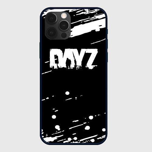 Чехол iPhone 12 Pro Max Dayz брызги красок / 3D-Черный – фото 1