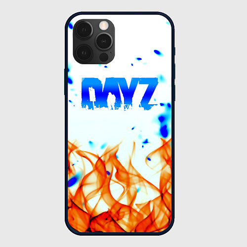 Чехол iPhone 12 Pro Max Dayz огненное пламя / 3D-Черный – фото 1