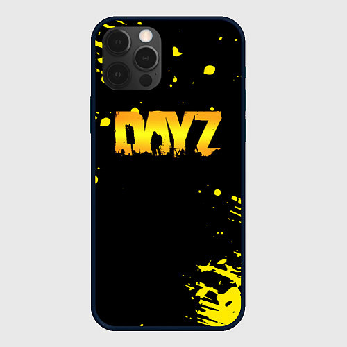 Чехол iPhone 12 Pro Max Dayz краски желтые краски / 3D-Черный – фото 1