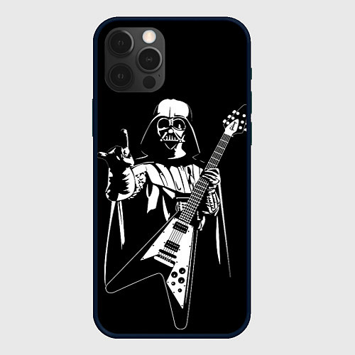 Чехол iPhone 12 Pro Max Дарт Вейдер рокер / 3D-Черный – фото 1