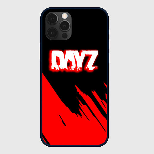 Чехол iPhone 12 Pro Max Dayz штрихи красок / 3D-Черный – фото 1
