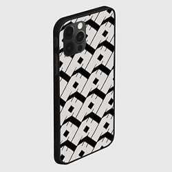 Чехол для iPhone 12 Pro Max Три буквы: чёрные, цвет: 3D-черный — фото 2