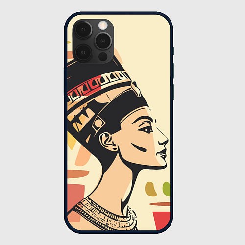 Чехол iPhone 12 Pro Max Нефертити / 3D-Черный – фото 1