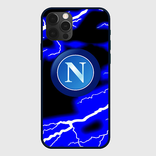 Чехол iPhone 12 Pro Max Napoli blue storm / 3D-Черный – фото 1