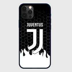 Чехол для iPhone 12 Pro Max Juventus соты огонь, цвет: 3D-черный