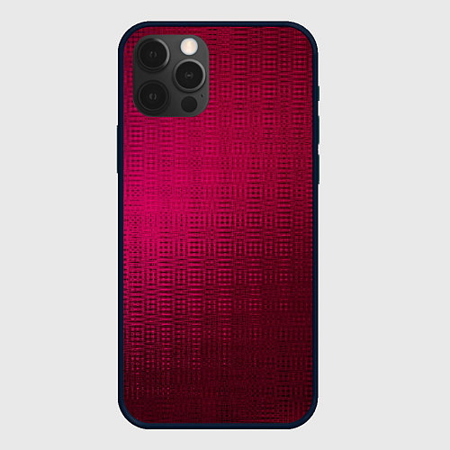 Чехол iPhone 12 Pro Max Пурпурно-розовый текстура с затемнением / 3D-Черный – фото 1