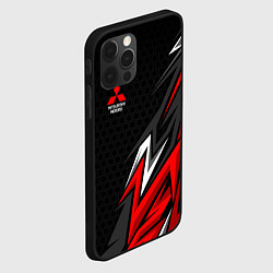 Чехол для iPhone 12 Pro Max Митсубиси - спортивный красный, цвет: 3D-черный — фото 2
