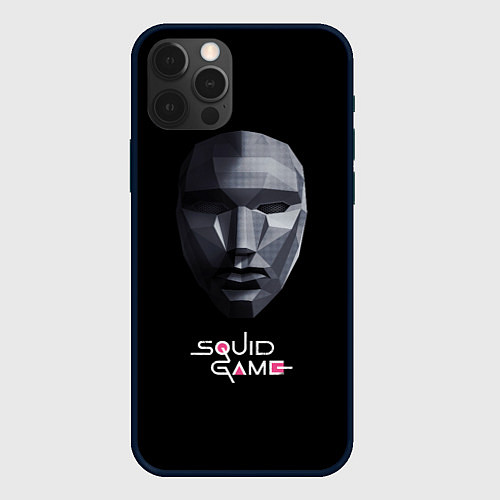 Чехол iPhone 12 Pro Max Squid Game маска / 3D-Черный – фото 1