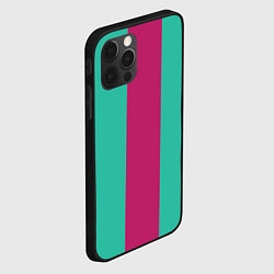 Чехол для iPhone 12 Pro Max Color turquoise pink, цвет: 3D-черный — фото 2