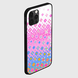 Чехол для iPhone 12 Pro Max Розово-голубой узор, цвет: 3D-черный — фото 2