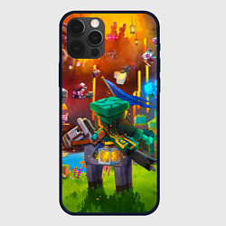 Чехол iPhone 12 Pro Max Майнкрафт - странник на лошади