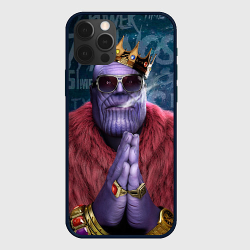 Чехол iPhone 12 Pro Max Танос с короной / 3D-Черный – фото 1