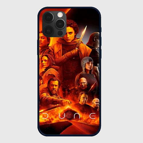 Чехол iPhone 12 Pro Max Главные герои Dune part two / 3D-Черный – фото 1