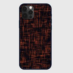 Чехол iPhone 12 Pro Max Чёрно-коричневый текстура