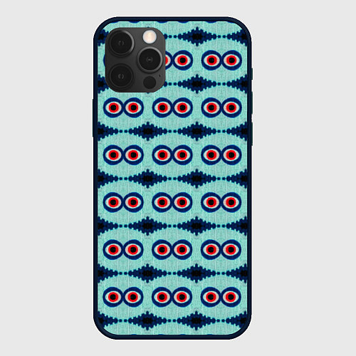 Чехол iPhone 12 Pro Max Глаза монстриков / 3D-Черный – фото 1