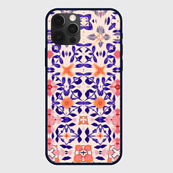 Чехол для iPhone 12 Pro Max Цветочная метаморфоза фиолетово-розовая, цвет: 3D-черный