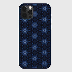 Чехол для iPhone 12 Pro Max Геометрический цветочный паттерн, цвет: 3D-черный