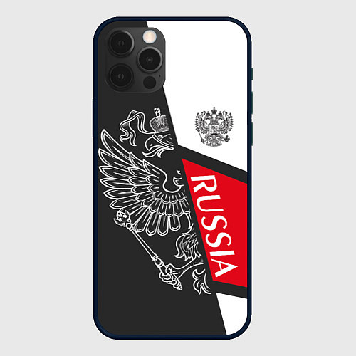 Чехол iPhone 12 Pro Max Герб России / 3D-Черный – фото 1
