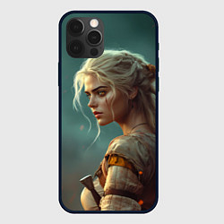 Чехол для iPhone 12 Pro Max Цири на фоне искр, цвет: 3D-черный