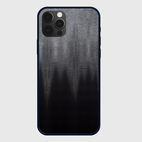 Чехол iPhone 12 Pro Max Тёмный серый стёртый эффект / 3D-Черный – фото 1