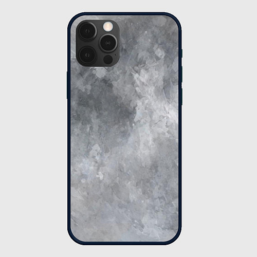 Чехол iPhone 12 Pro Max Абстракция - light gray haze / 3D-Черный – фото 1