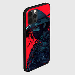 Чехол для iPhone 12 Pro Max Девушка самурай, цвет: 3D-черный — фото 2