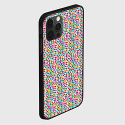 Чехол для iPhone 12 Pro Max Разноцветные мелкие камешки, цвет: 3D-черный — фото 2