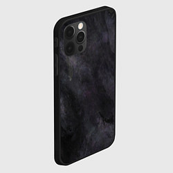 Чехол для iPhone 12 Pro Max Абстракция - dark strokes of paint, цвет: 3D-черный — фото 2