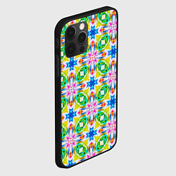 Чехол для iPhone 12 Pro Max Разноцветный абстрактный узор, цвет: 3D-черный — фото 2