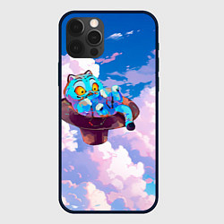 Чехол для iPhone 12 Pro Max Tiger Derpy in the clouds, цвет: 3D-черный