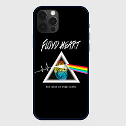 Чехол для iPhone 12 Pro Max Pink Floyd сердце, цвет: 3D-черный