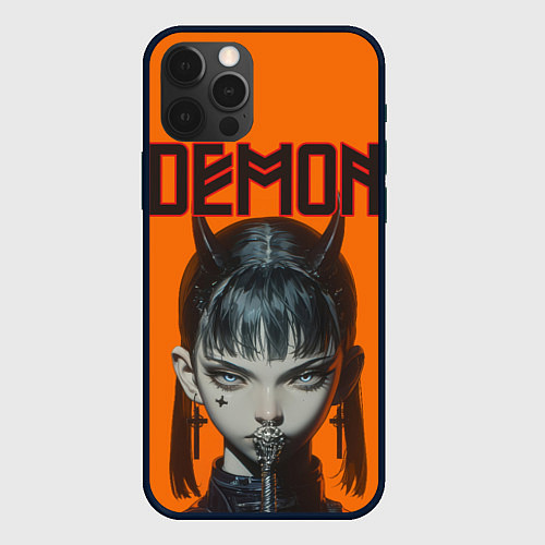 Чехол iPhone 12 Pro Max Девушка демон / 3D-Черный – фото 1