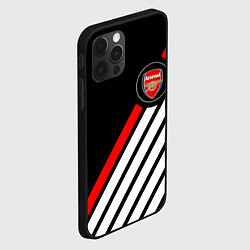 Чехол для iPhone 12 Pro Max Арсенал геометрия полосы, цвет: 3D-черный — фото 2
