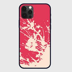 Чехол iPhone 12 Pro Max Бежевый взрыв на розовом