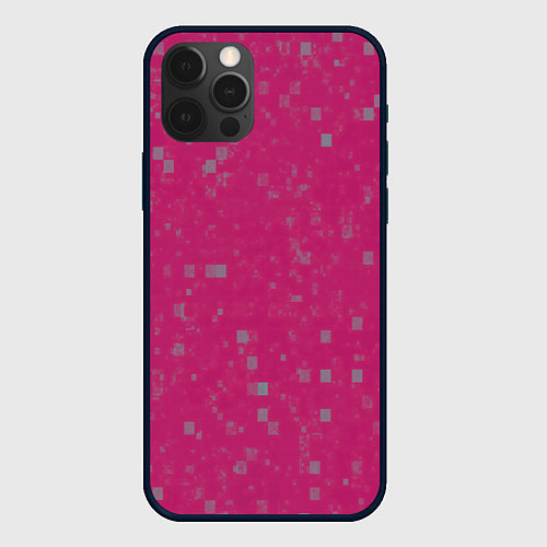 Чехол iPhone 12 Pro Max Color pink brown squares / 3D-Черный – фото 1