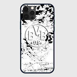 Чехол iPhone 12 Pro Max Borussia черно белые краски