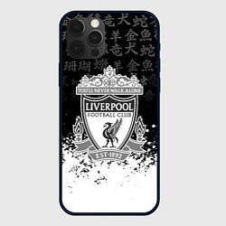 Чехол для iPhone 12 Pro Max Liverpool японские символы краски, цвет: 3D-черный