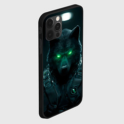 Чехол для iPhone 12 Pro Max Киберпанк волк в броне, цвет: 3D-черный — фото 2