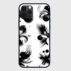 Чехол для iPhone 12 Pro Max Чёрно-белая абстракция нейроарт, цвет: 3D-черный