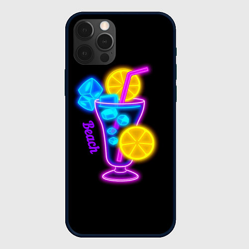 Чехол iPhone 12 Pro Max Night beach / 3D-Черный – фото 1