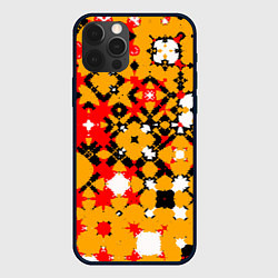 Чехол iPhone 12 Pro Max Красно-желтая геометрическая абстракция