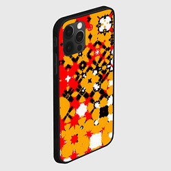 Чехол для iPhone 12 Pro Max Красно-желтая геометрическая абстракция, цвет: 3D-черный — фото 2