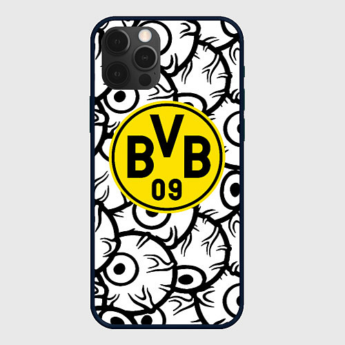 Чехол iPhone 12 Pro Max Borussia глаза текстура / 3D-Черный – фото 1