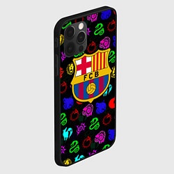 Чехол для iPhone 12 Pro Max Barcelona neon games logo, цвет: 3D-черный — фото 2