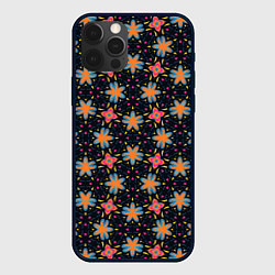 Чехол iPhone 12 Pro Max Цветочно-геометрический узор