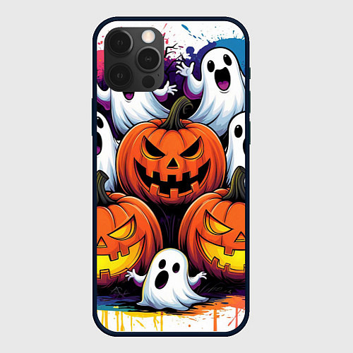 Чехол iPhone 12 Pro Max Happy Halloween 25 / 3D-Черный – фото 1